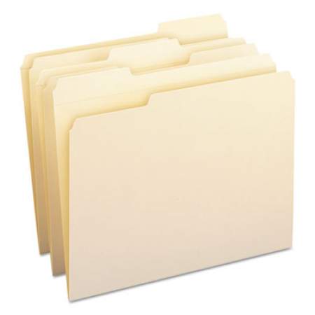 Smead 100% Recycled Reinforced Top Tab File Folders, 1/3-Cut Tabs, Letter Size, Manila, 100/Box (10347)