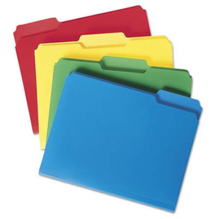 Smead Top Tab Poly Colored File Folders, 1/3-Cut Tabs, Letter Size, Assorted, 24/Box (10500)