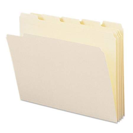 Smead Reinforced Tab Manila File Folders, 1/5-Cut Tabs, Letter Size, 11 pt. Manila, 100/Box (10356)