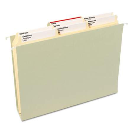 Smead SuperTab Reinforced Guide Height Top Tab Folders, 1/3-Cut Tabs, Letter Size, 11 pt. Manila, 100/Box (10395)
