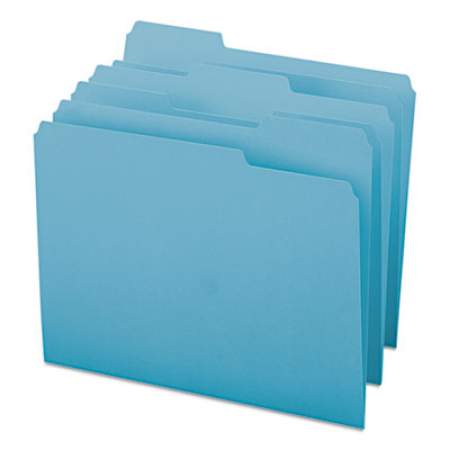 Smead Colored File Folders, 1/3-Cut Tabs, Letter Size, Teal, 100/Box (13143)