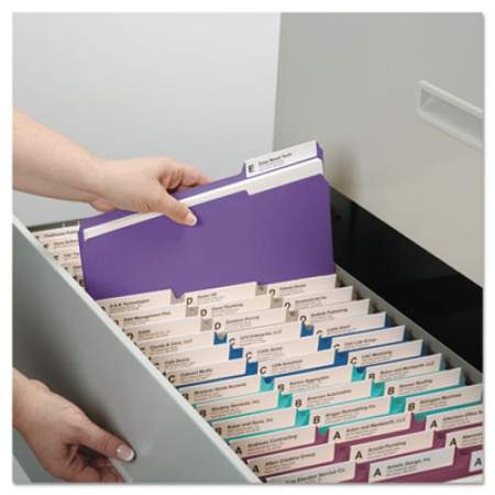 Smead Colored File Folders, 1/3-Cut Tabs, Letter Size, Assorted, 100/Box (11948)
