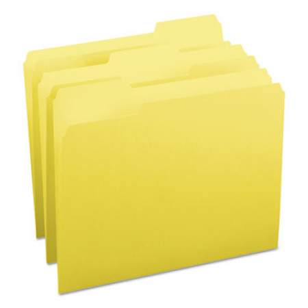 Smead Colored File Folders, 1/3-Cut Tabs, Letter Size, Yellow, 100/Box (12943)