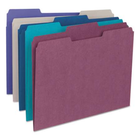 Smead Colored File Folders, 1/3-Cut Tabs, Letter Size, Purple, 100/Box (13043)