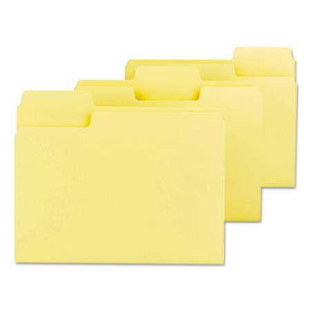 Smead SuperTab Colored File Folders, 1/3-Cut Tabs, Letter Size, 11 pt. Stock, Yellow, 100/Box (11984)