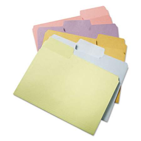 Smead SuperTab Colored File Folders, 1/3-Cut Tabs, Letter Size, 11 pt. Stock, Assorted, 100/Box (11961)