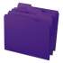 Smead Reinforced Top Tab Colored File Folders, 1/3-Cut Tabs, Letter Size, Purple, 100/Box (13034)