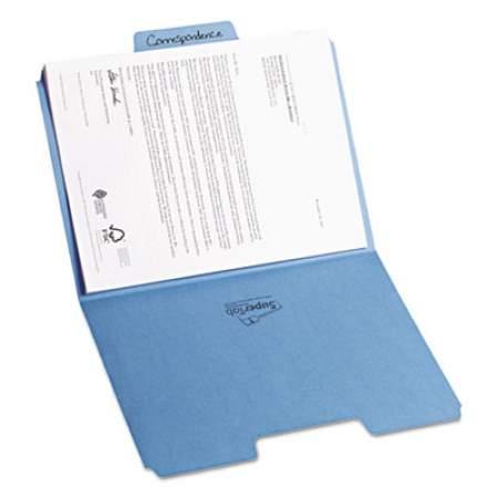 Smead SuperTab Colored File Folders, 1/3-Cut Tabs, Letter Size, 11 pt. Stock, Blue, 100/Box (11986)
