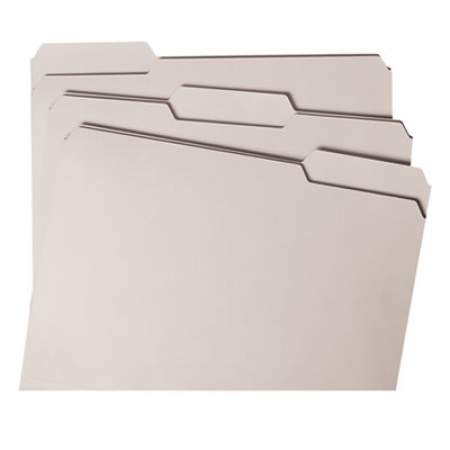 Smead Colored File Folders, 1/3-Cut Tabs, Letter Size, Gray, 100/Box (12343)