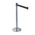 Tatco Adjusta-Tape Crowd Control Stanchion Base Only, Polished Aluminum, 14" Diameter, Silver, 2/Box (11501)