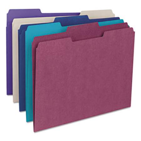 Smead Colored File Folders, 1/3-Cut Tabs, Letter Size, Maroon, 100/Box (13093)