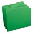 Smead Reinforced Top Tab Colored File Folders, 1/3-Cut Tabs, Letter Size, Green, 100/Box (12134)