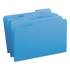 Smead Reinforced Top Tab Colored File Folders, 1/3-Cut Tabs, Legal Size, Blue, 100/Box (17034)