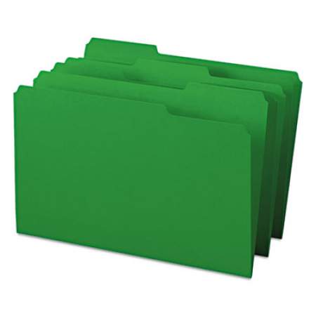 Smead Colored File Folders, 1/3-Cut Tabs, Legal Size, Green, 100/Box (17143)