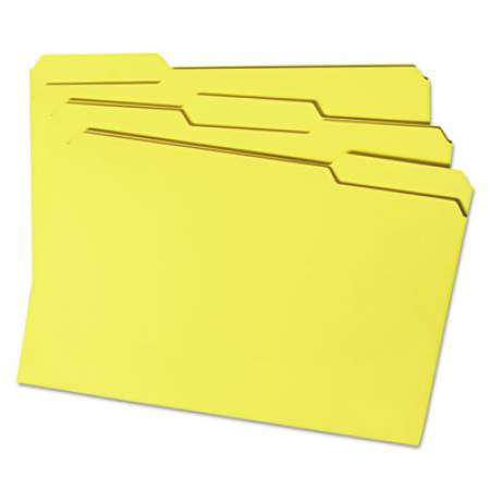 Smead Reinforced Top Tab Colored File Folders, 1/3-Cut Tabs, Legal Size, Yellow, 100/Box (17934)