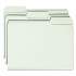 Smead Expanding Recycled Heavy Pressboard Folders, 1/3-Cut Tabs, 2" Expansion, Letter Size, Gray-Green, 25/Box (13234)