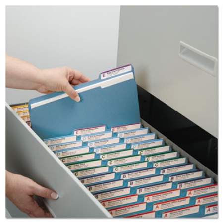 Smead Colored File Folders, 1/3-Cut Tabs, Legal Size, Blue, 100/Box (17043)