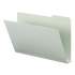 Smead Expanding Recycled Heavy Pressboard Folders, 1/3-Cut Tabs, 2" Expansion, Legal Size, Gray-Green, 25/Box (18234)