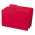 Smead Reinforced Top Tab Colored File Folders, 1/3-Cut Tabs, Legal Size, Red, 100/Box (17734)
