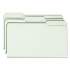 Smead Expanding Recycled Heavy Pressboard Folders, 1/3-Cut Tabs, 2" Expansion, Legal Size, Gray-Green, 25/Box (18234)