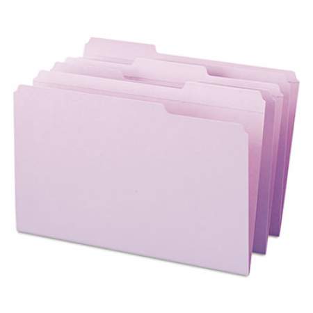 Smead Reinforced Top Tab Colored File Folders, 1/3-Cut Tabs, Legal Size, Lavender, 100/Box (17434)