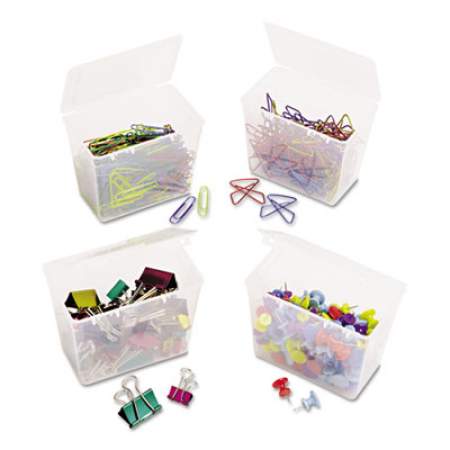 ACCO 350 Paper Clips, 150 Push Pins, 80 Butterfly Clips and 45 Binder Clips, Assorted (76233)