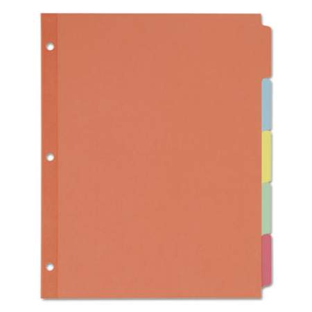 Avery Write and Erase Plain-Tab Paper Dividers, 5-Tab, Letter, Multicolor, 36 Sets (11508)