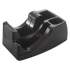 Officemate Recycled 2-in-1 Heavy Duty Tape Dispenser, 1" and 3" Cores, Plastic, Black (96690)
