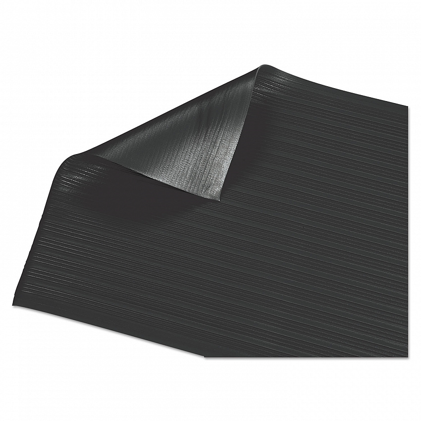 Air Step Anti-Fatigue Mat, Rectangular, Black Ribbed Surface, 36" x 60" (24030502)
