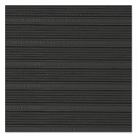 Air Step Anti-Fatigue Mat, Rectangular, Black Ribbed Surface, 24