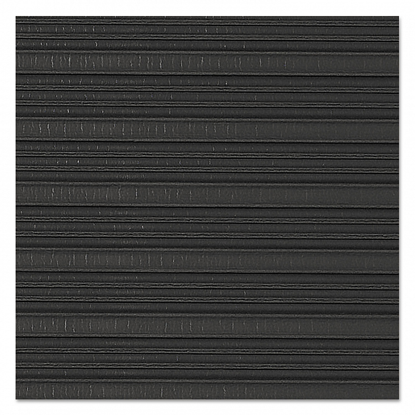 Air Step Anti-Fatigue Mat, Rectangular, Black Ribbed Surface, 24" x 36" (24020302)