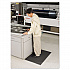 Air Step Anti-Fatigue Mat, Rectangular, Black Ribbed Surface, 36