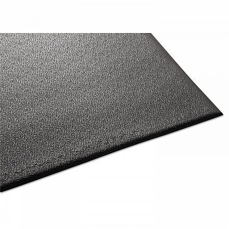 Soft Step Supreme Anti-Fatigue Floor Mat, Rectangular, Black Cross-Hatch Embossed Surface, 36