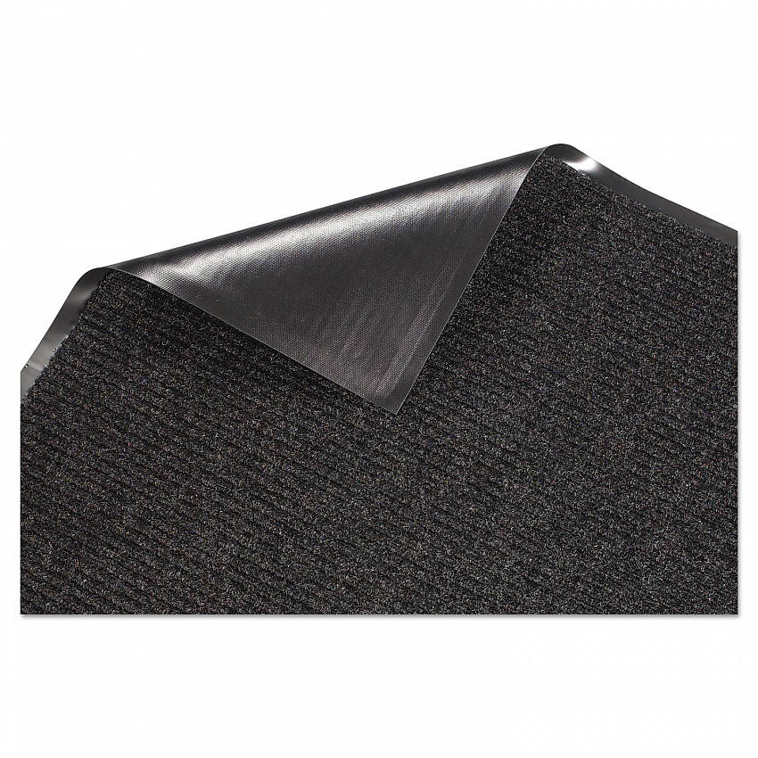 Golden Series Dual Rib Indoor Wiper Mats, Rectangular, Charcoal Gray Carpeted Surface, 48" x 72" (64040630)