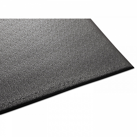 Soft Step Supreme Anti-Fatigue Floor Mat, Rectangular, Black Cross-Hatch Embossed Surface, 24