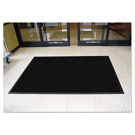EliteGuard Indoor/Outdoor Floor Mat, Rectangular, Charcoal Gray Carpeted Surface, 36
