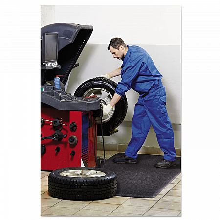 Soft Step Supreme Anti-Fatigue Floor Mat, Rectangular, Black Cross-Hatch Embossed Surface, 36