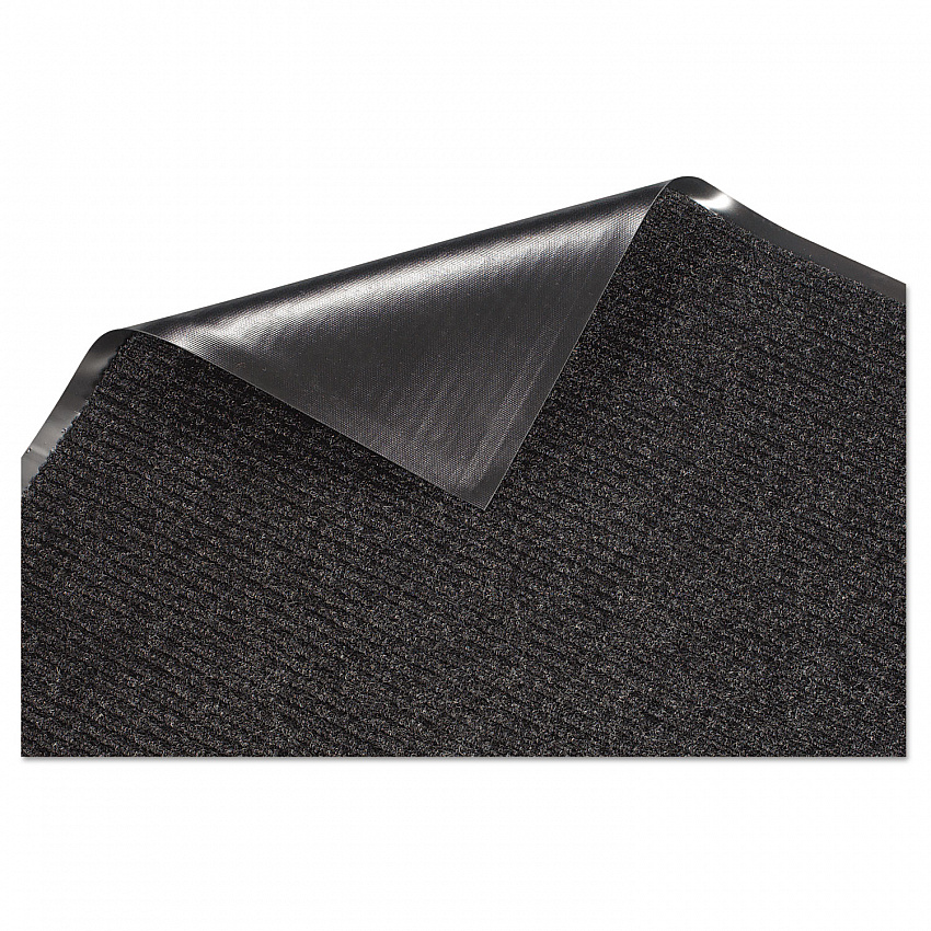 Golden Series Dual Rib Indoor Wiper Mats, Rectangular, Charcoal Gray Carpeted Surface, 36" x 60" (64030530)