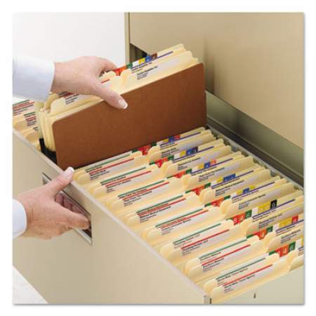 Smead Redrope Drop Front File Pockets, 1.75" Expansion, Legal Size, Redrope, 25/Box (74214)