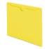 Smead Colored File Jackets with Reinforced Double-Ply Tab, Straight Tab, Letter Size, Yellow, 100/Box (75511)