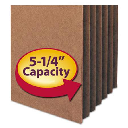 Smead Redrope Drop Front File Pockets, 5.25" Expansion, Letter Size, Redrope, 10/Box (73234)