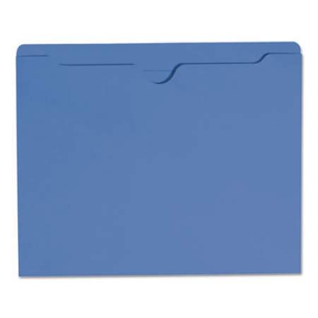 Smead Colored File Jackets with Reinforced Double-Ply Tab, Straight Tab, Letter Size, Blue, 100/Box (75502)
