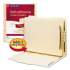 Smead Self-Adhesive Folder Dividers for Top/End Tab Folders w/ 2-Prong Fasteners, Letter Size, Manila, 25/Pack (68025)