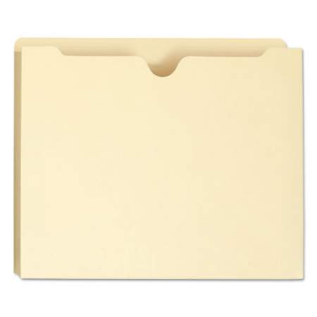 Smead 100% Recycled Top Tab File Jackets, Straight Tab, Letter Size, Manila, 50/Box (75605)