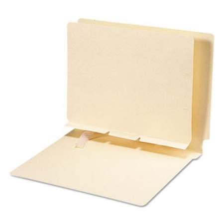 Smead Self-Adhesive Folder Dividers for Top/End Tab Folders, Prepunched for Fasteners, Letter Size, Manila, 100/Box (68021)