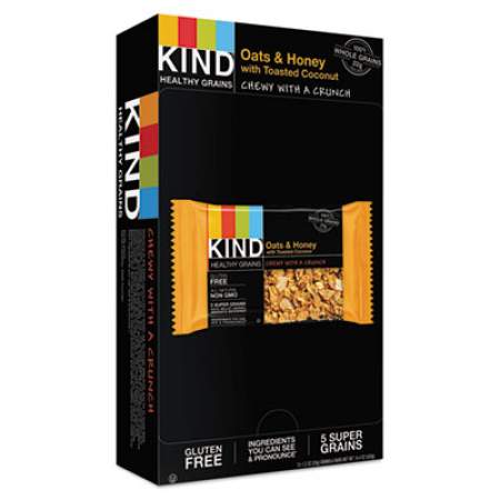 KIND Healthy Grains Bar, Oats and Honey with Toasted Coconut, 1.2 oz, 12/Box (18080)