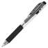 Pentel WOW! Gel Pen Bonus Pack, Retractable, Medium 0.7 mm, Black Ink, Clear/Black Barrel, 24/Pack (K437ASW2)