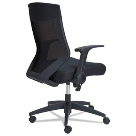 Alera EB-K Series Synchro Mid-Back Flip-Arm Mesh Chair, Supports Up to 275 lb, 18.5 to 22.04" Seat Height, Black (EBK4217)