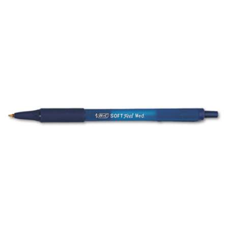 BIC Soft Feel Ballpoint Pen, Retractable, Medium 1 mm, Assorted Ink and Barrel Colors, Dozen (SCSMAP121AST)