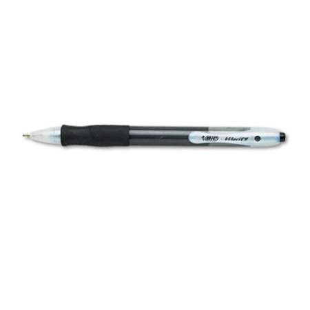 BIC Velocity Easy Glide Ballpoint Pen, Retractable, Medium 1 mm, Red Ink, Translucent Red Barrel, Dozen (VLG11RD)